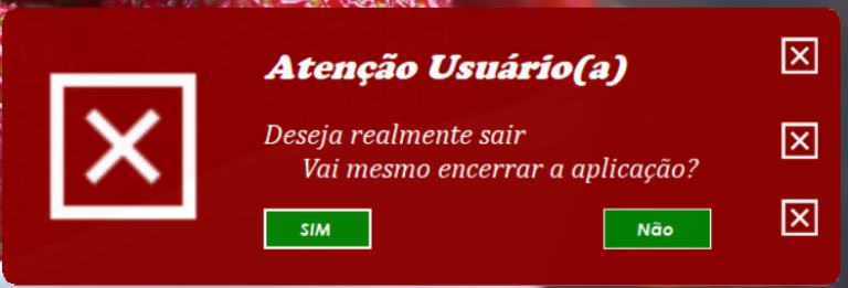 uma mensagem de erro do ultraGest.